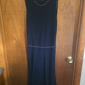 Banana Republic Navy Maxi Dress with White Accents